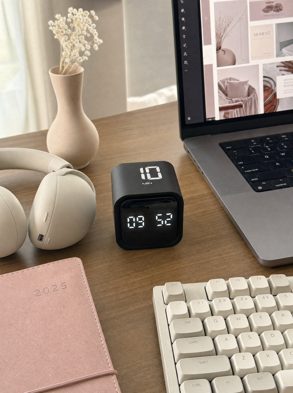 Minted Mode Productivity Timer on desk
